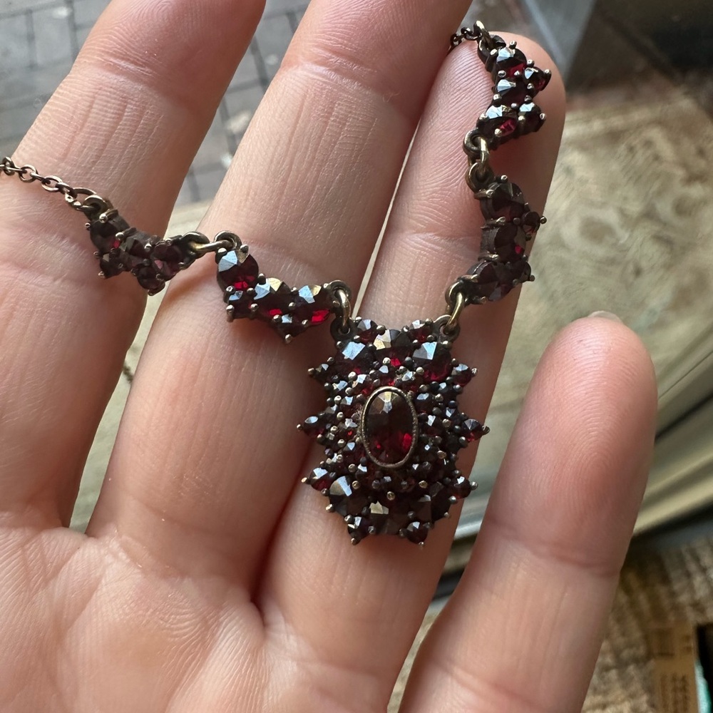 Elegant Red Gemstone Necklace